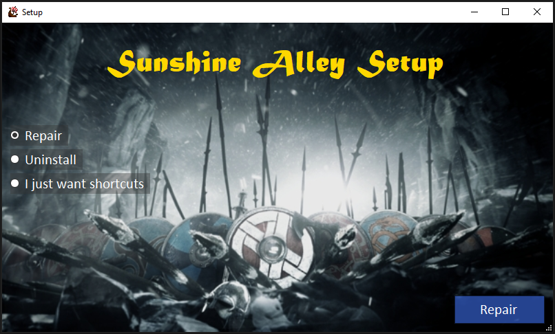 Setup Window
